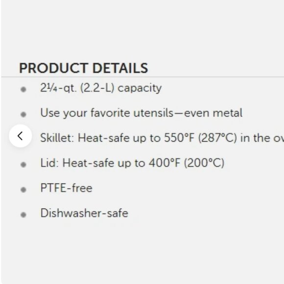 Pampered Chef Stainless Steel 10" Skillet Frying Pan with Cover 2 1/4 Quart NIB - Picture 4 of 7